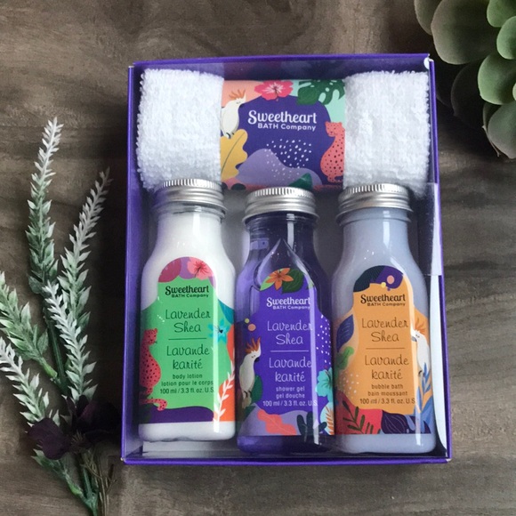 Sweetheart Bath Co. Other - SOLD OUT!!!! SWEETHEART BATH CO. Lavender Shea 4-piece bath set - NEW in box